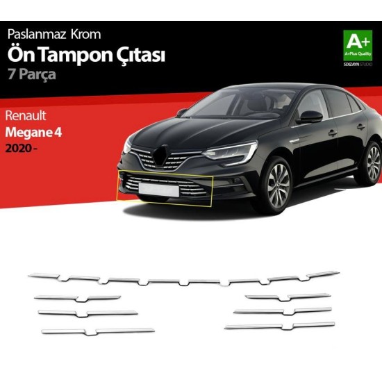 Renault Megane 4 Krom Ön Tampon Çıtası 8 Prç 2020 Üzeri YKS 816